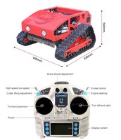 Tondeuse robot intelligente télécommandée tout-terrain puissante avec moteur, boîte de vitesses et roulements – Haute productivité 7,5-16 CV 550-800 mm