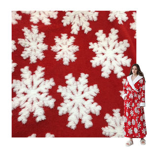 Tela Jacquard de Gamuza 100% Poliéster con Diseño Navideño para Cojines de Sofá de Terciopelo de Cordero, 220g/m, 160cm de Ancho, Peso Medio - Product Image 1