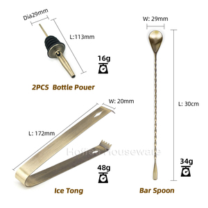 Biểu Tượng Tùy Chỉnh 11Pcs Bartender Kit Mixologist Thiết Lập 18/8 Thép Không Gỉ Thanh Phụ Kiện Rượu Vang Cocktail Công Cụ <span class=keywords><strong>Shaker</strong></span> Thiết Lập Với Đứng - Product Image 6