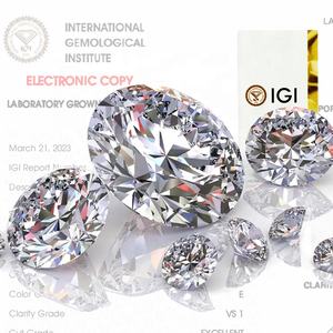 VOAINO 0.5ct 1ct 2ct 3ct D VS <span class=keywords><strong>Loose</strong></span> синтетическая лаборатория, созданная Алмазная GIA IGI сертифицированная Hpht Cvd лаборатория, Выращенный алмаз, Китай - Product Image 2
