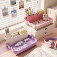 Organisateur de bureau en plastique style Jamie Dopamine, support de télécommande, rangement pour salon et bureau