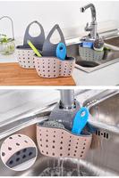 Accessoires de robinetterie de salle de bain et de cuisine en plastique détachable LGO, organisateur d'évier, porte-éponge suspendu, porte-savon, panier de drainage, crochets, passoire