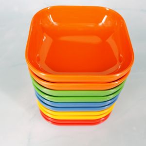 Fabrik Großhandel kleine Keramik quadratische Schüssel Schüssel bunte Melamin imitieren Porzellan Hot Pot Gerichte anpassbar - Product Image 4