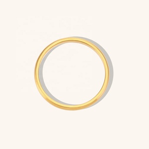 Ding Ran Bagues Simples et Élégantes 2mm 4mm 6mm en Acier Inoxydable Plaqué <span class=keywords><strong>Or</strong></span> 18 Carats Inoxydables - Product Image 6