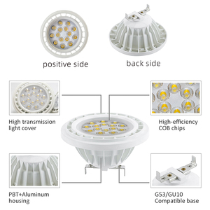 Lampe LED AR111 9W 15W 111x67mm, base G53 <span class=keywords><strong>GU10</strong></span>, spot pour salon, hôtel, éclairage architectural, downlight - Product Image 4