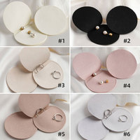 HKSLW Vente en gros de pochettes rondes pour bijoux avec logo personnalisé 7x7 cm, multicolores, pour perles en vrac, accessoires, colliers, pochette à bijoux