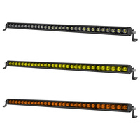Barre lumineuse LED à une seule rangée de 30 pouces, couleur blanc jaune ambre, 12V, pour calandre avant, pare-chocs, SUV, camionnettes, UTV