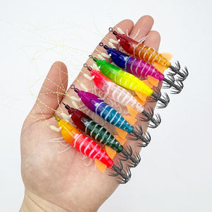 Leurre de pêche en eau salée phosphorescent en forme de <span class=keywords><strong>crevette</strong></span>, calmar ou <span class=keywords><strong>crevette</strong></span> artificielle, avec billes sonores, pattes souples et aile de queue - Product Image 4