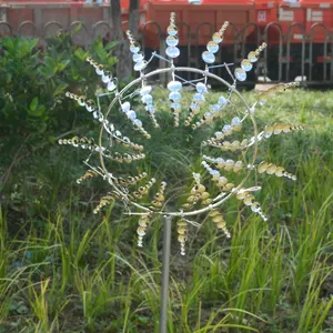 Molino de viento de Metal único y mágico, esculturas accionadas por motor, escultura cinética de movimiento perpetuo