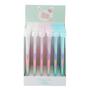 Bunter Eisriss-Marmor-Muster Wasserbasierter Gelstift Cartoon Kristall-Kaninchen Schreibwaren für Schüler Großhandel - Product Image 1