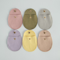 Pochette à bijoux en microfibre avec bouton-pression, texture suédée multicolore, protection anti-rayures, logo personnalisable