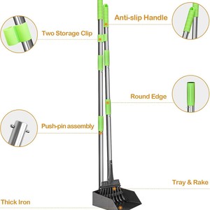 Langlebiger Hundekot-Sammler, Edelstahl-Kotgreifer mit Langem Griff, Schaufel, Kehrschaufel, Reinigungsset - Product Image 3
