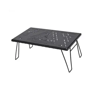 Livre para combinar aço carbono alumínio placa malha tabela portátil ao ar livre piquenique viagem dobrável ferro malha camping tabela