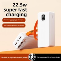 Batterie externe transfrontalière en gros, grande capacité 30000mAh, charge rapide 2A, personnalisable, en plastique