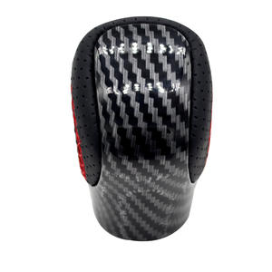 Pommeau de levier de vitesse en fibre de carbone Lexus, 8 mm, levier de vitesse automatique, surpiqûres rouges, design ergonomique pour les modèles ES Gs - Product Image 1