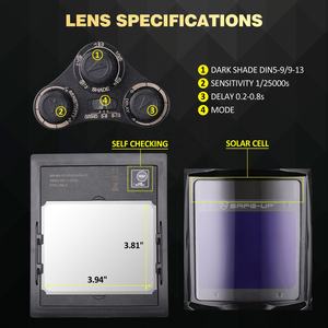 Casco de Soldadura, Máscara de Soldador Camaleón con Vista Amplia, Color Real, Energía Solar, Oscurecimiento Automático - Product Image 6