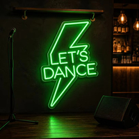 Panneau néon LED « Let's Dance » – Décoration murale lumineuse pour chambre, maison, bar, boîte de nuit
