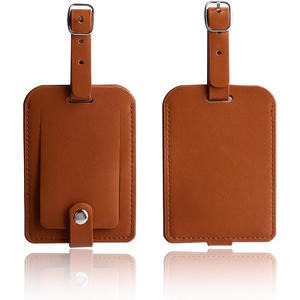 Genuine Leather Luxury Luggage <b>Tags</b> with Custom Logo Privacy Protection Custom Color & Size-Travel Essentials - Product Image 1