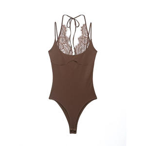 ZATRHMBM Ropa <span class=keywords><strong>de</strong></span> Mujer Primavera 2026 Nuevo Mono <span class=keywords><strong>de</strong></span> Moda con Empalmes Estilo Lei, Mono <span class=keywords><strong>de</strong></span> Mujer Ajustado con Cuello Halter <span class=keywords><strong>de</strong></span> Tendencia - Product Image 3