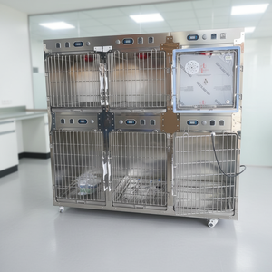 पेशेवर स्टेनलेस स्टील पालतू अस्पताल पिंजरे बॉक्स आधुनिक शैली ठोस डिजाइन कुत्तों 100 किलोग्राम क्षमता के लिए सुरक्षित पशु चिकित्सा उपकरण - Product Image 4
