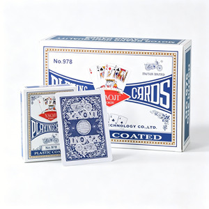 Cartas de Póker Yaoji <span class=keywords><strong>978</strong></span> Azules de Cara Ancha, Engrosadas, Impermeables, Acabado Brillante, con Caja de Papel para Exportación y Entretenimiento - Product Image 2