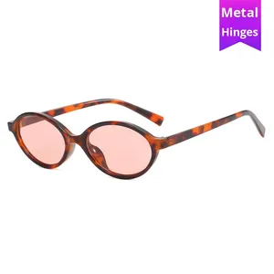 Gafas de Sol de gama alta para mujer de moda europea americana 2025, gafas de sol empollón de marco pequeño transfronterizo con lentes UV400 - Product Image 2