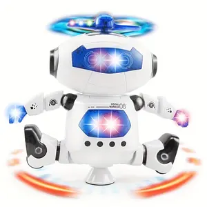 Robot giratorio inteligente eléctrico, regalo de juguete eléctrico para niños, robot de baile multifuncional