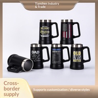 Termo de Acero Inoxidable 304/201 Aislado al Vacío, Portátil para Exteriores, Impreso en 3D, de Gran Capacidad, Minimalista, para Cerveza