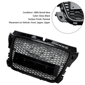 Dropshipping coche <span class=keywords><strong>A3</strong></span> S3 panal parachoques delantero parrilla RS3 estilo brillo negro rejilla para <span class=keywords><strong>Audi</strong></span> <span class=keywords><strong>A3</strong></span> S3 2008 2009 2010 2011 2012 - Product Image 4