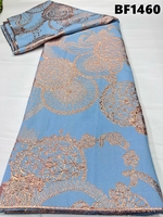 Tissu en dentelle brocart nigérian prix usine, tissu jacquard brocart damassé pour robes de mariée, tissus pour vêtements féminins