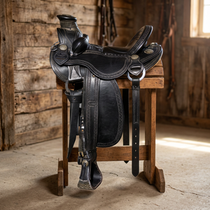 BS International Wholesale Real Buffalo Leather English Race <b>Saddle</b> Wood Horse Rugs Sustainable SUS304 Stainless Steel Hardware - Product Image 2