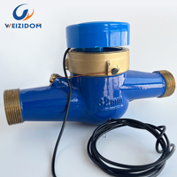 Compteur d'eau à impulsion en laiton Just Pulse avec câble de lecture DN15-DN50, débitmètre multi-jets en cuivre avec sortie impulsion pour facturation intelligente à domicile