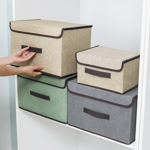 Folding <b>Storage</b> <b>Box</b> Set Rectangle Foldable Stackable With Compartments For Clothes And Miscellaneous Items In Dormitory - Product Image 4