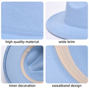 Sombrero Fedora Unisex de Ala Ancha Plana de 9.5cm, Poliéster/Algodón, Impresión Digital, con Cinta y Cuerda Decorativas, Apto para las Cuatro Estaciones - Product Image 4
