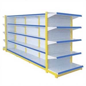 Light Duty supermercato in metallo cremagliera Gondola con colore grigio <span class=keywords><strong>dimensioni</strong></span> scaffale per supermercato scaffalature - Product Image 1