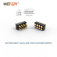 Pogo Pin Ventes directes d'usine 2mm Pas Double rangée Pogopin Connecteur Plug-in 8 broches Broche à ressort Soudage PCB Carte de charge