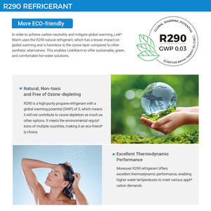 Bomba de Calor de Aire y Agua Todo en Uno con <span class=keywords><strong>Inversor</strong></span> de CC EVI de 6KW a 16KW, R290, Ahorro de Energía, con Fuente - Product Image 5