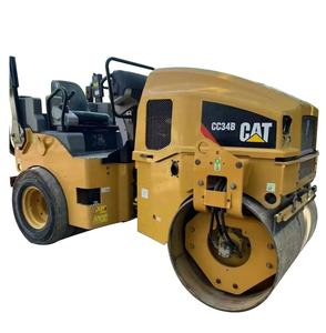 Promo Panas <span class=keywords><strong>CAT</strong></span> CC34B <span class=keywords><strong>Roller</strong></span> Compactor Bekas Asli Caterpillar Double Drum <span class=keywords><strong>Roller</strong></span> 4 Ton Mini Road <span class=keywords><strong>Roller</strong></span> Bekas - Product Image 1