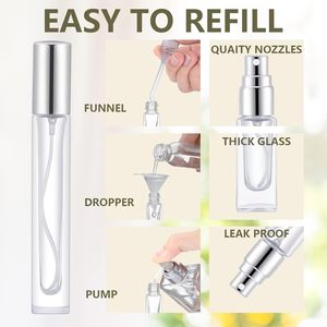 Empty Travel Portable Mini 10ml Spray Perfume <b>Bottle</b> Tester Vial Perfume Sample <b>Bottles</b> 7.5ml Screen Printing High Quality Glass - Product Image 2