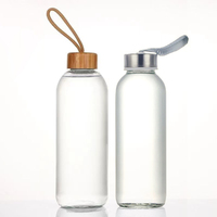 Botella de Agua de Vidrio Resistente al Desgaste de Alta Calidad, Botella de Agua de Vidrio de Múltiples Tamaños para Uso Diario, Envío Rápido