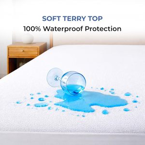 Protector de Colchón Impermeable de Algodón/Poliéster para Uso Hospitalario, Tamaño King, con Cierre en 6 Lados - Product Image 2