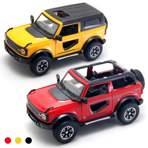 YZ MODEL 1:24 Modèle de simulation Bronco en alliage métallique, jouet tout-terrain avec toit ouvrant, voiture moulée sous pression à rétrofriction, lumières et sons, piles AG3, <span class=keywords><strong>pour</strong></span> les 3 ans et plus - Product Image 4