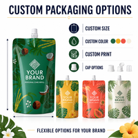 Pochette de recharge personnalisée imprimée pour masque capillaire naturel, pochette à bec verseur pour traitement profond, emballage pour soins capillaires, pochette stand-up pour lait et aliments pour animaux de compagnie