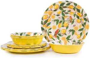 LFGB Tiêu Chuẩn Sang Trọng Đặc Biệt Lemon Dinner <span class=keywords><strong>Sets</strong></span> Tùy Chỉnh Đồ Nấu Nướng Melamine Bộ Đồ Ăn Bộ Melamine Bộ Đồ Ăn - Product Image 2