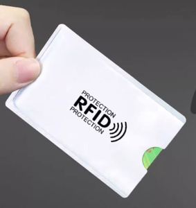 Porte-cartes d'identité portable de haute qualité, simple, anti-magnétique, anti-vol, imprimé sérigraphié, avec corps en aluminium et revêtement en feuille d'étain, pour banque - Product Image 1