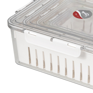 4-mảnh dày cấp thực phẩm hộ gia đình nhà bếp lưu trữ Box container với ngăn duy nhất có nắp đậy - Product Image 5