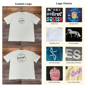 Người Đàn Ông Heavyweight Trắng Chất Lượng Cao Lỏng Boxy Đồ Họa Tùy Chỉnh Lụa Màn Hình In Ấn Mô Hình 240 GSM Cotton T Áo Sơ Mi - Product Image 2