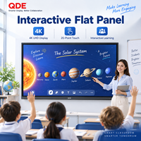 Tableau interactif intelligent grand format QDE 55-98 pouces, écran tactile, tableaux blancs interactifs pour l'enseignement