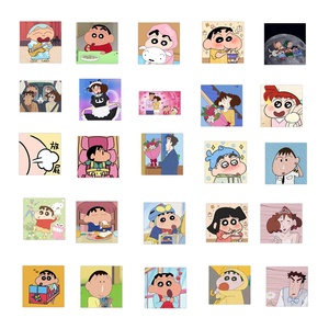 50 piezas de dibujos animados de Japón Crayon <span class=keywords><strong>Shin</strong></span> <span class=keywords><strong>Chan</strong></span> de etiqueta para regalos de promoción juguete morir corte etiqueta de la taza de la botella de teléfono <span class=keywords><strong>pegatinas</strong></span> Anime - Product Image 5