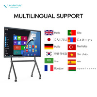 Pantalla Interactiva Inteligente con Pantalla Táctil 4K de 65 Pulgadas, Disponible en Almacenes de Leaderhub en EE. UU., Pizarra Interactiva